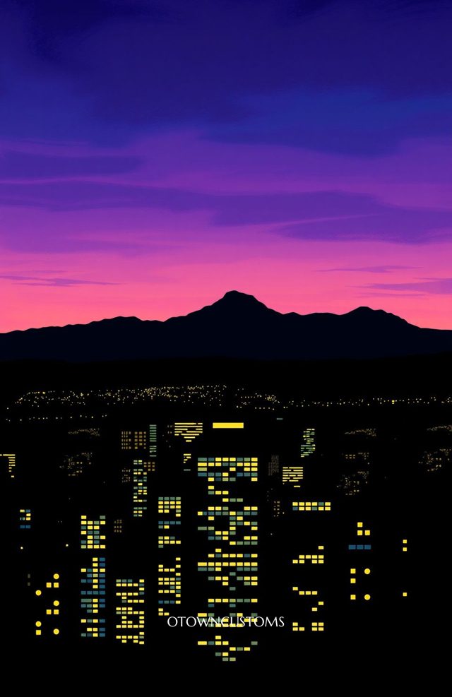 Cityscape Sunset Vivid Silhouette