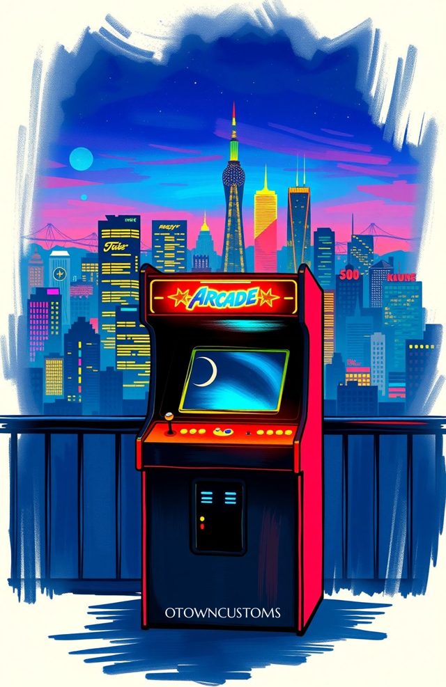 Synthwave Cityscape Arcade