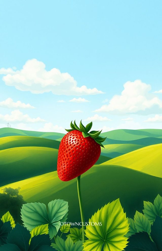 Strawberry Fields Vibrant Rolling Hills