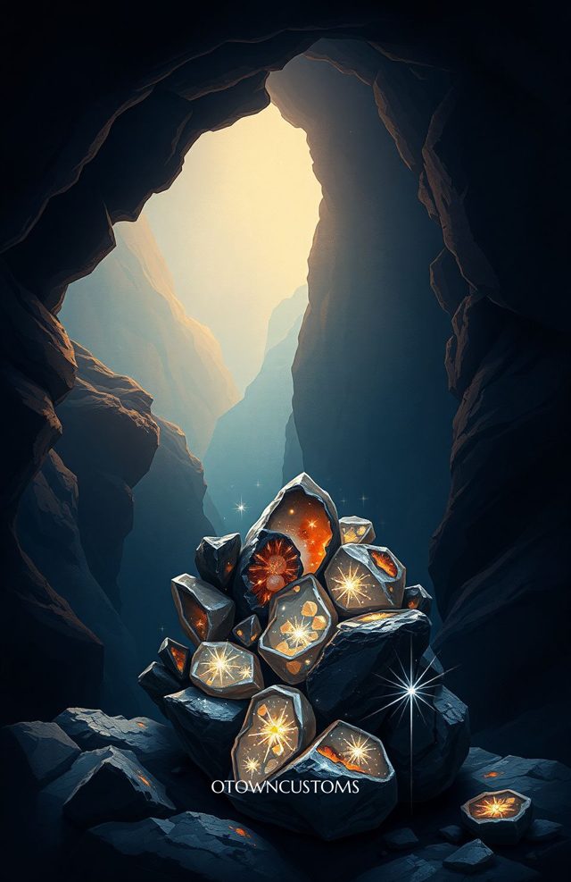 Glowing Crystal Cave Geodes
