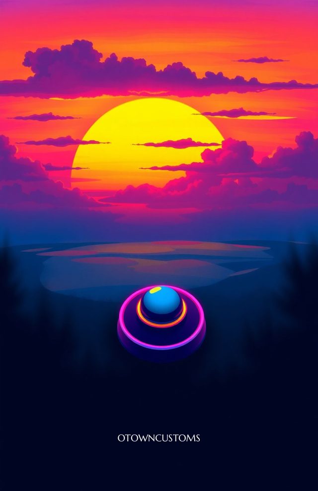 Retro Arcade Sunset Psychedelic