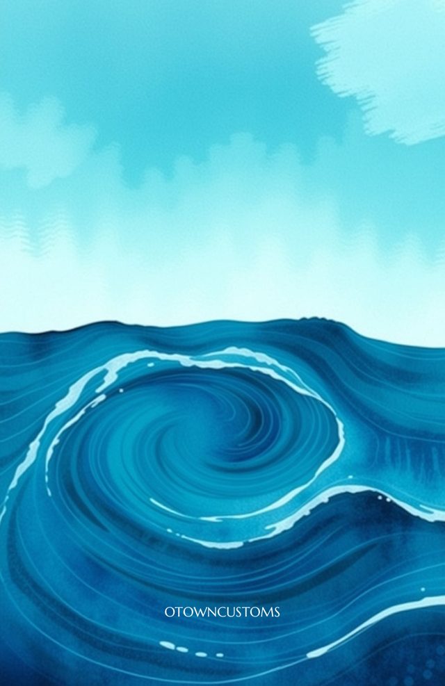 Abstract Ocean Swirls Water