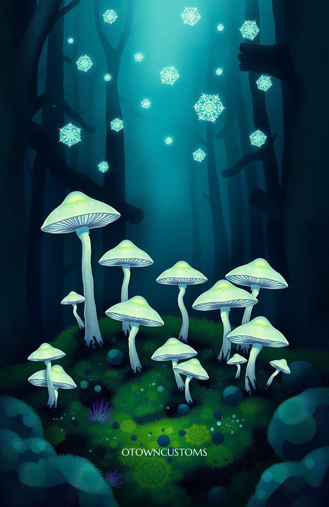 Glowing Ethereal Mushroom Forest