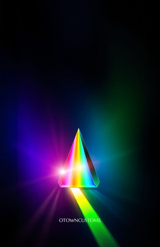 Rainbow Prism Light Geometric