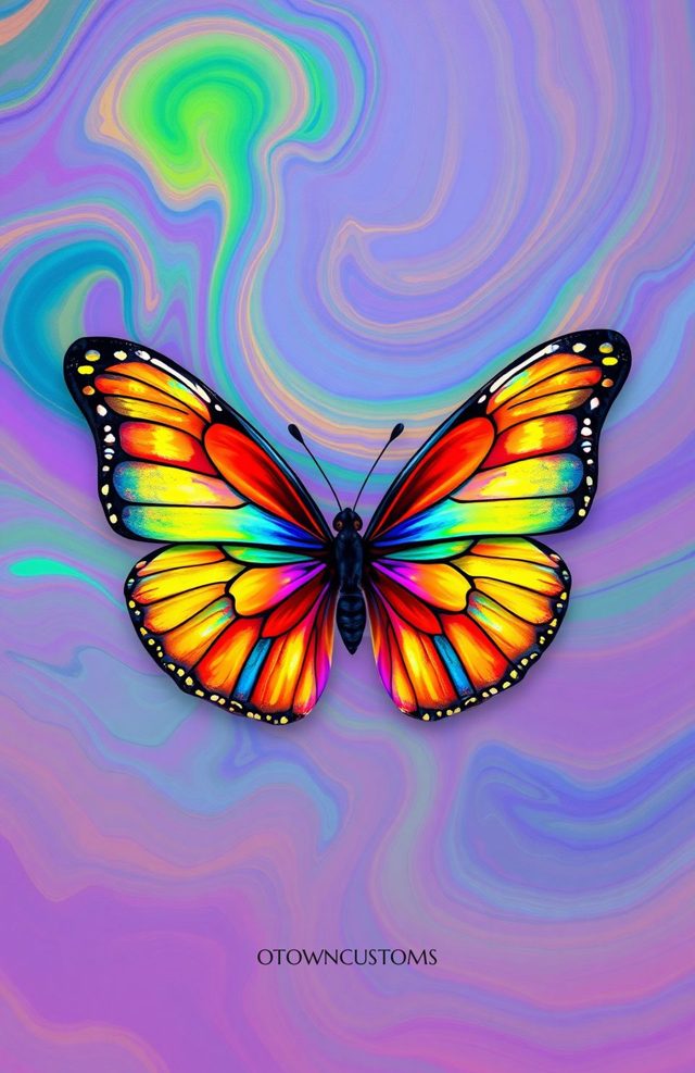 Psychedelic Rainbow Butterfly Wings