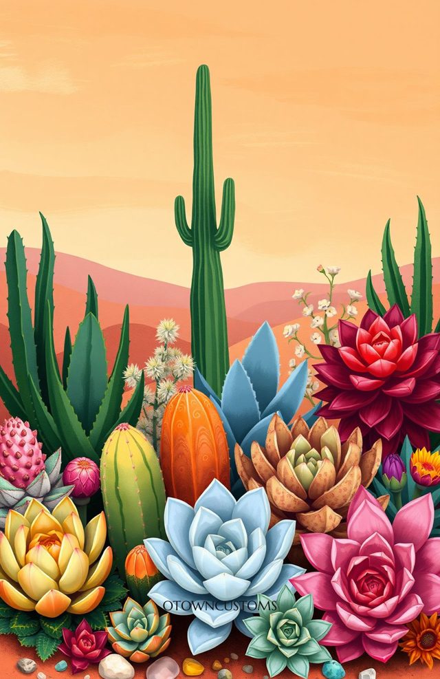 Vibrant Desert Succulent Garden