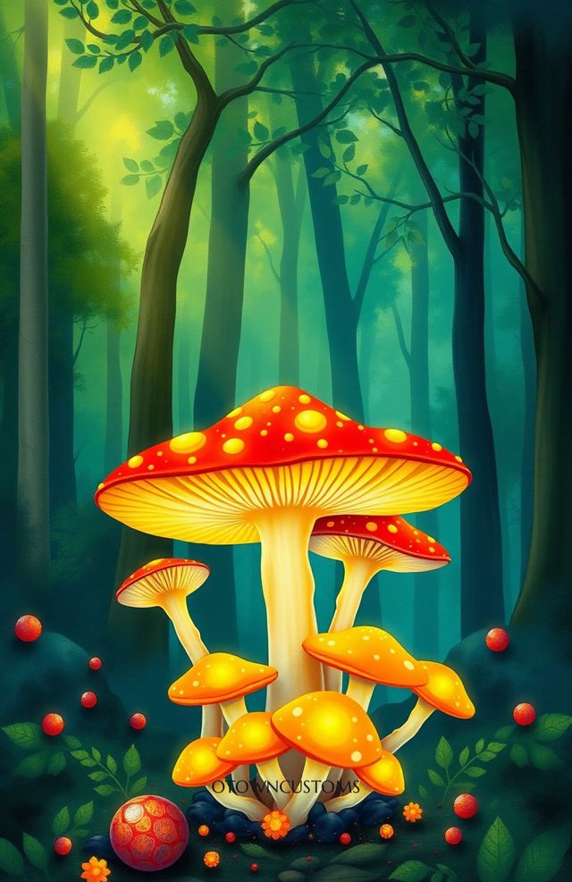 Enchanted Mushroom Grove Whimsical