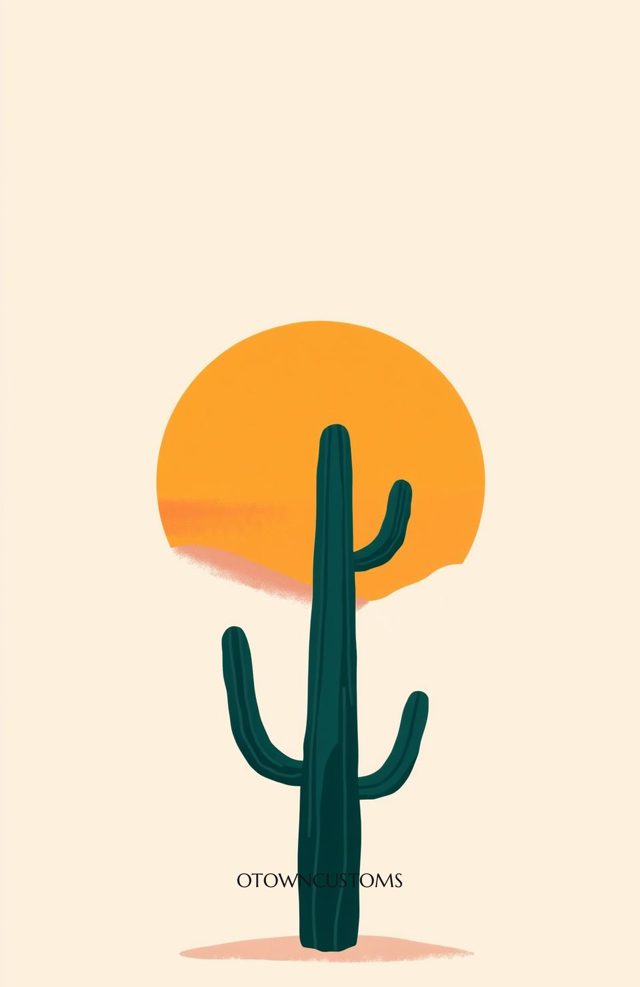 Geometric Desert Sunset Minimalist