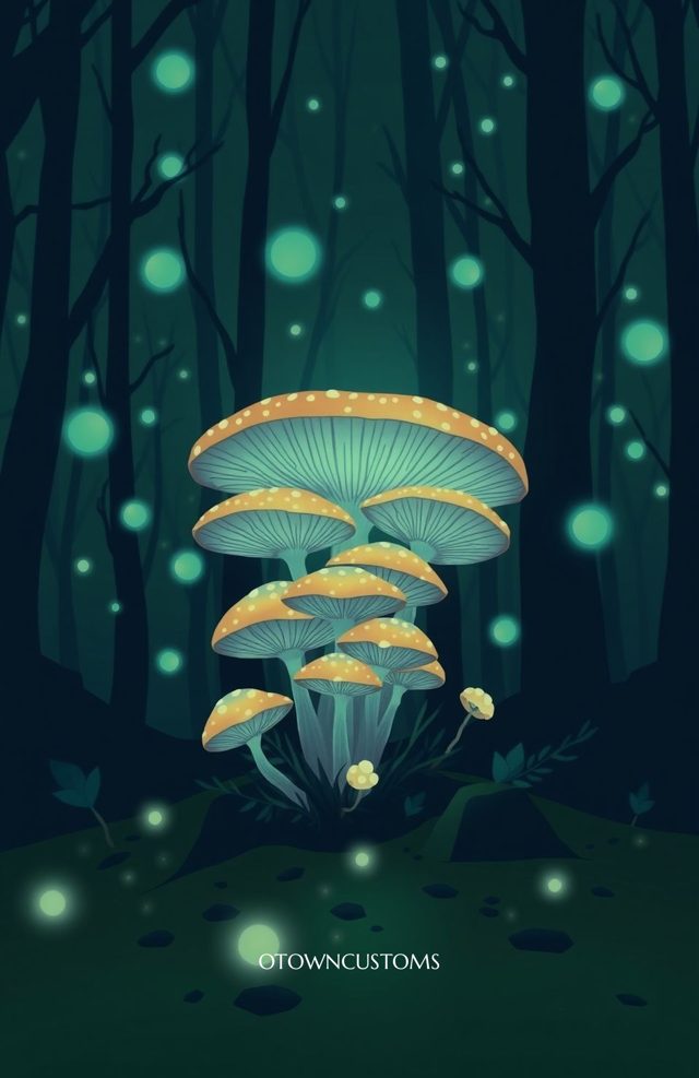 Mystical Mushroom Forest Glow