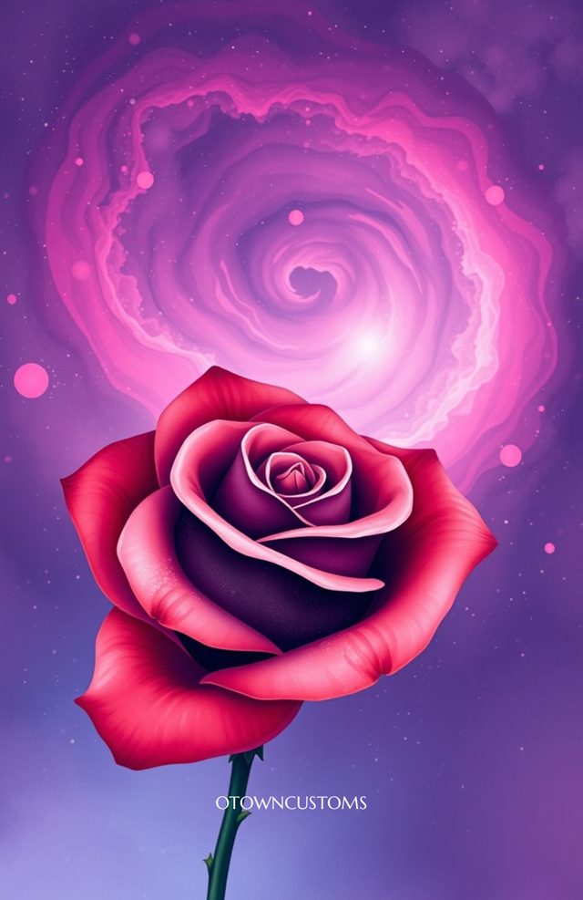 Cosmic Bloom Nebula Rose Dreamy