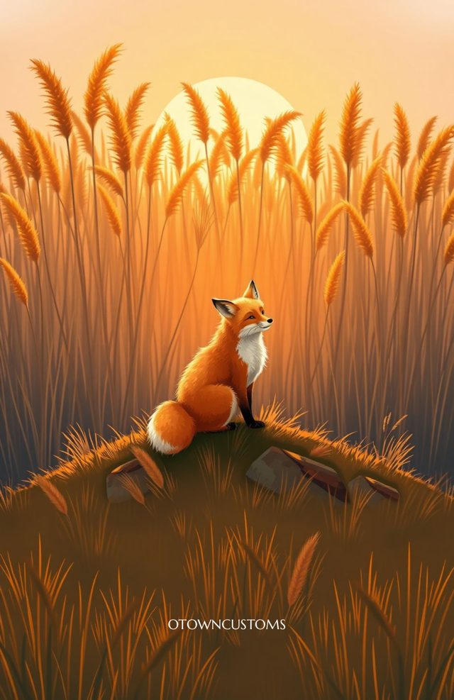 Artistic Prairie Fox Landscape