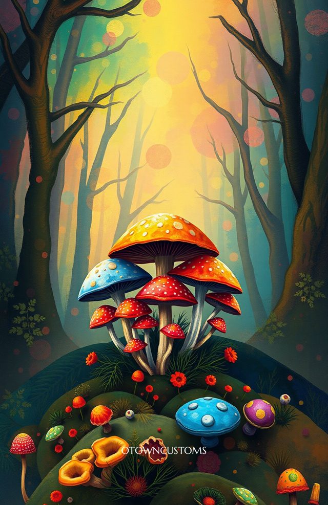 Psychedelic Mushroom Forest Fantasy