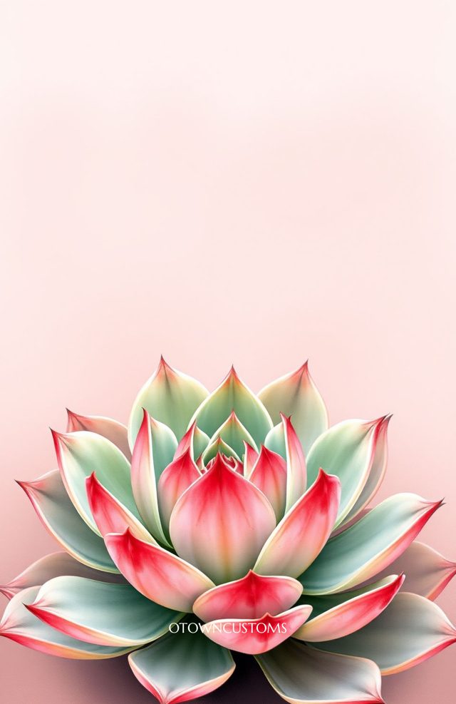 Realistic Succulent Bloom Protective Grip