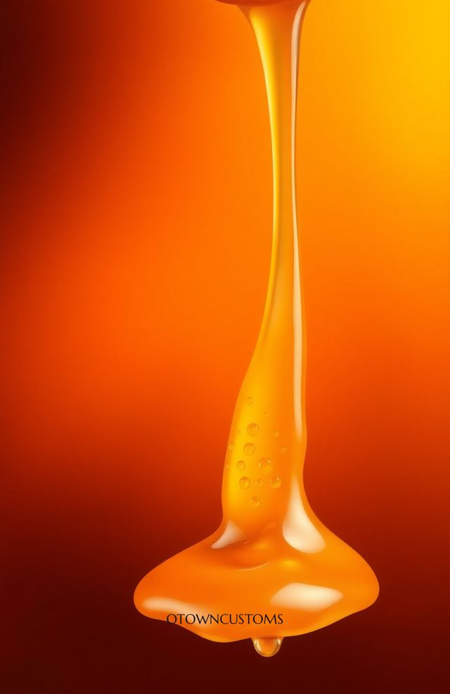 Abstract Liquid Gold Drip