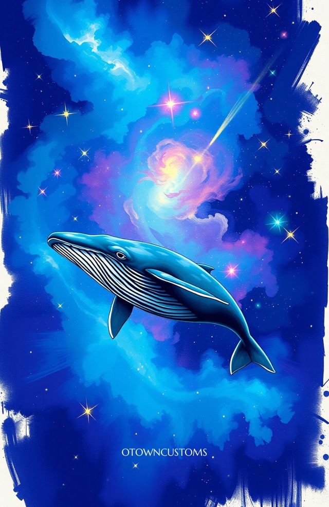 Celestial Whale Nebula Art