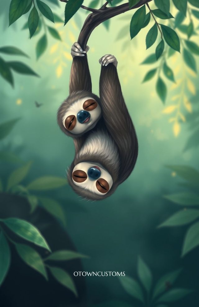 Cartoon Sloth Jungle Haze