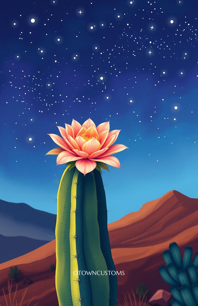 Desert Bloom Cactus Night