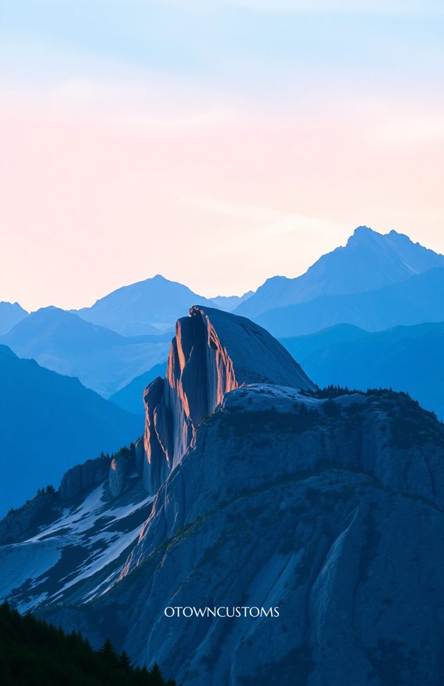 Mountain Sunrise Gradient Granite Vista