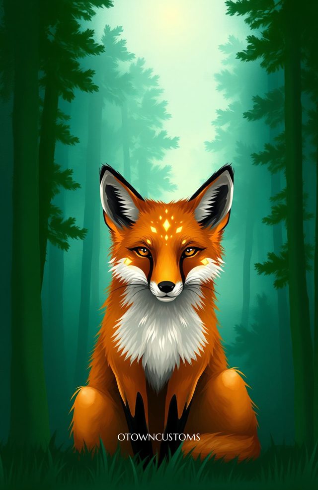 Stylized Forest Fox Cute Animals