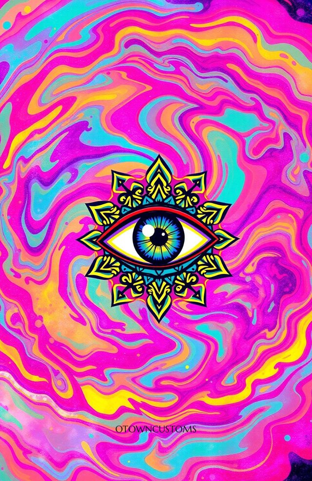 Psychedelic Abstract Eye Mandala