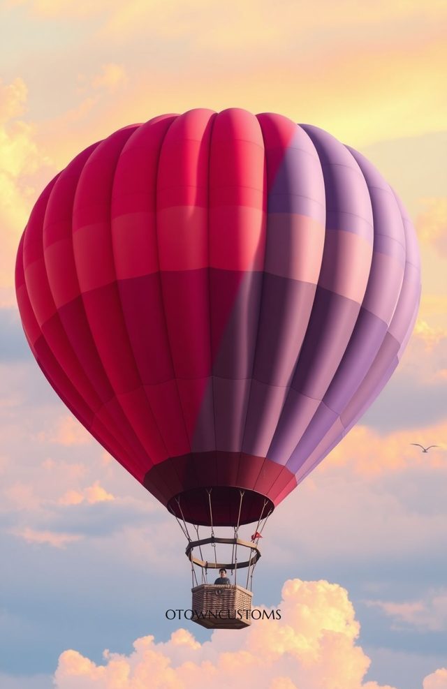 Whimsical Hot Air Balloon Landscape