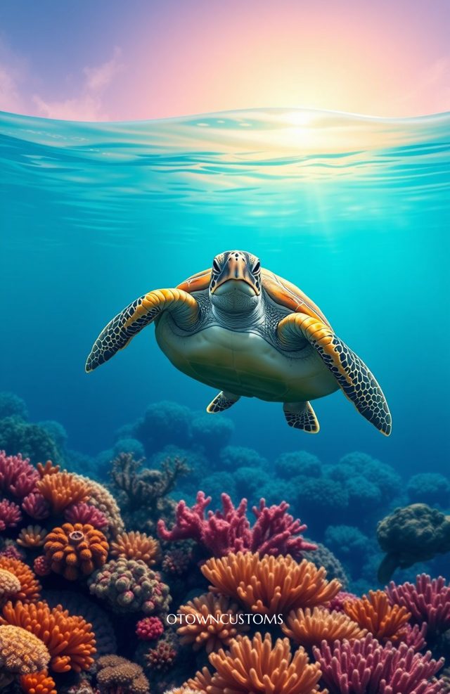 Sea Turtle Coral Reef Underwater