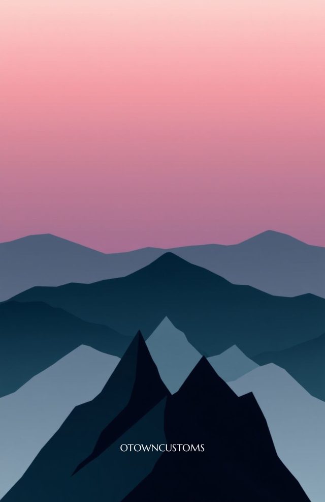 Minimalist Geometric Mountain Peaks