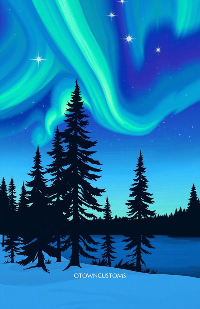 Northern Lights Dance Landscape