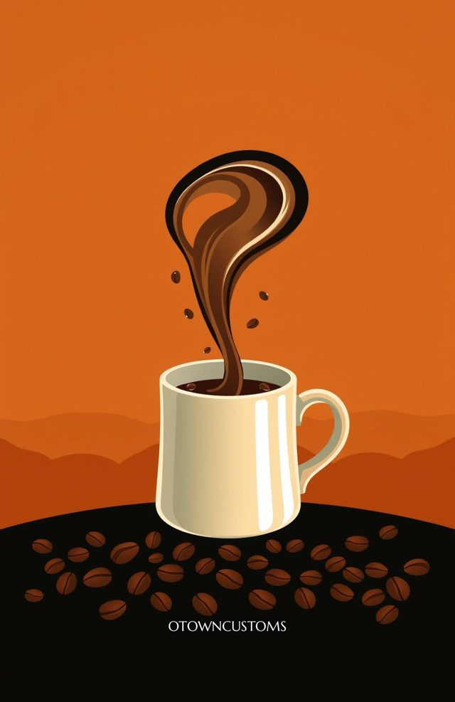Minimalist Coffee Art Pour