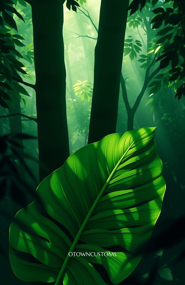 Lush Tropical Monstera Leaf Jungle