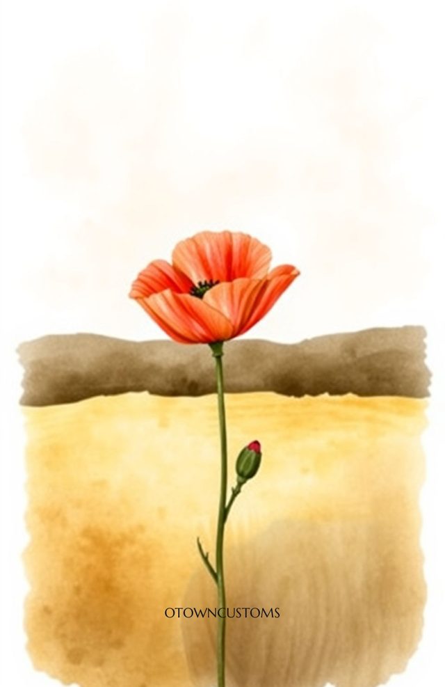 Desert Bloom Gold Watercolor