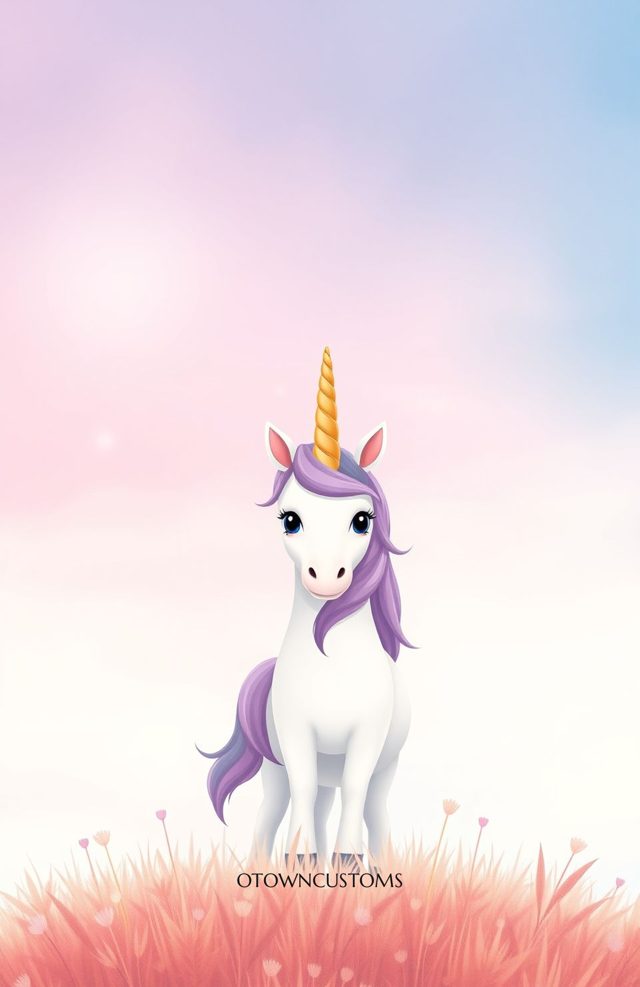 Cartoon Whimsical Unicorn Cloud