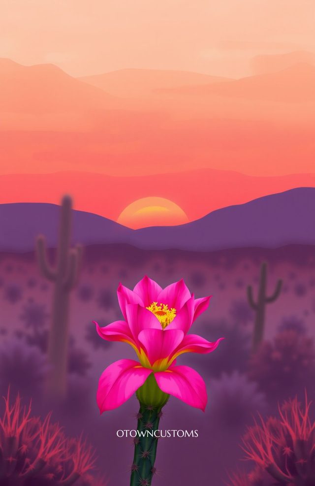 Desert Flower Neon Cactus