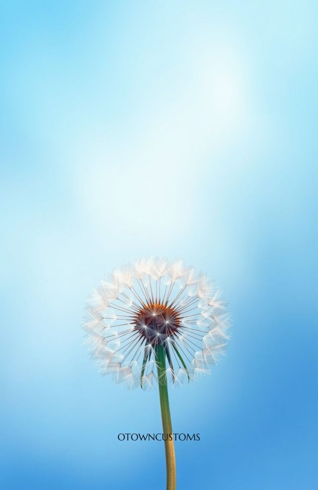 Minimalist Dandelion Wishes Natural