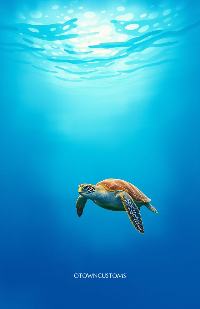Realistic Ocean Turtle Serene Waters