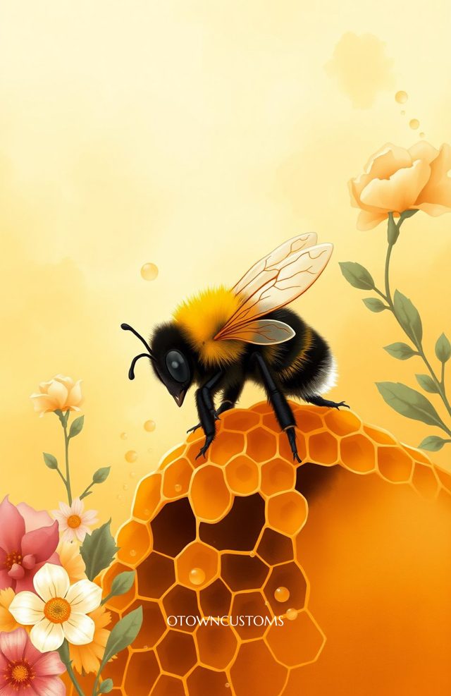Vibrant Watercolor Bumblebee