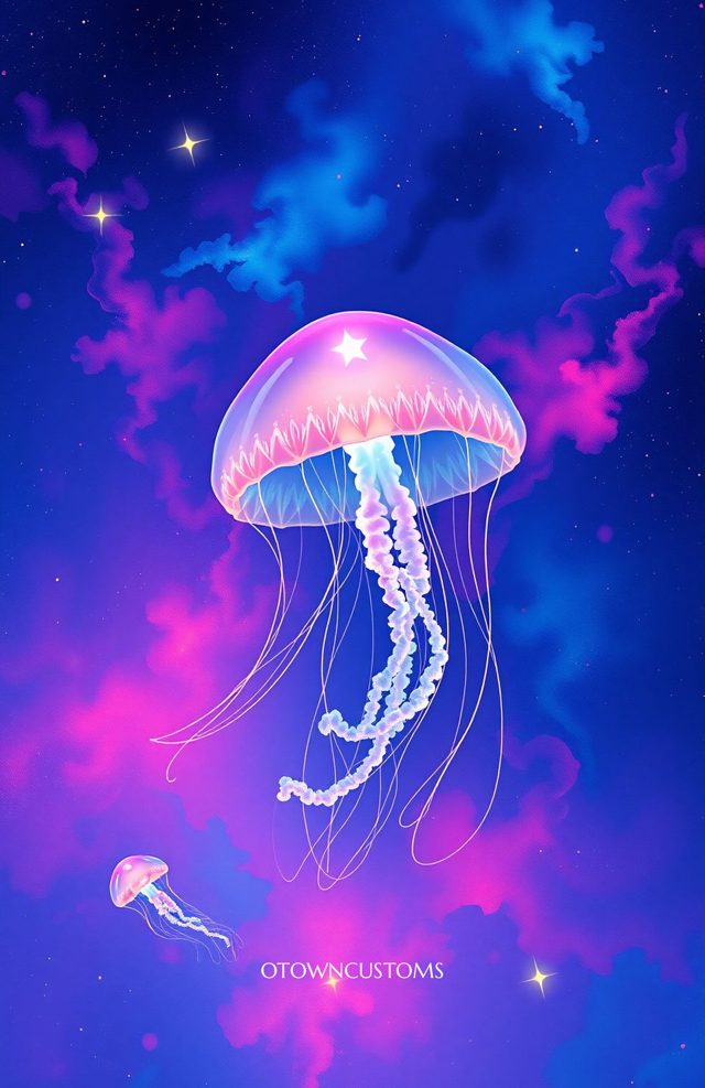 Glowing Jellyfish Nebula Cosmic