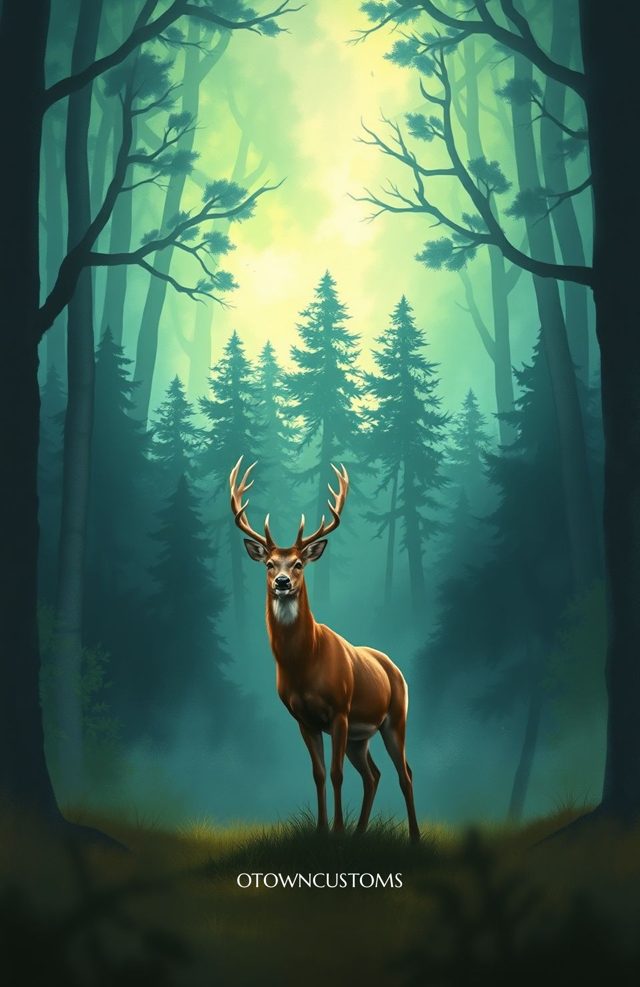 Atmospheric Forest Deer
