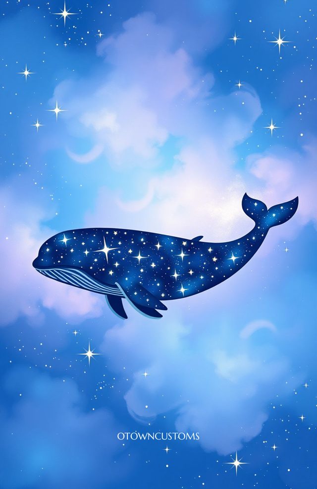 Dreamy Celestial Whale Starry