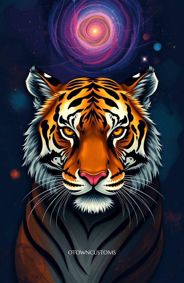 Vibrant Space Tiger Stardust