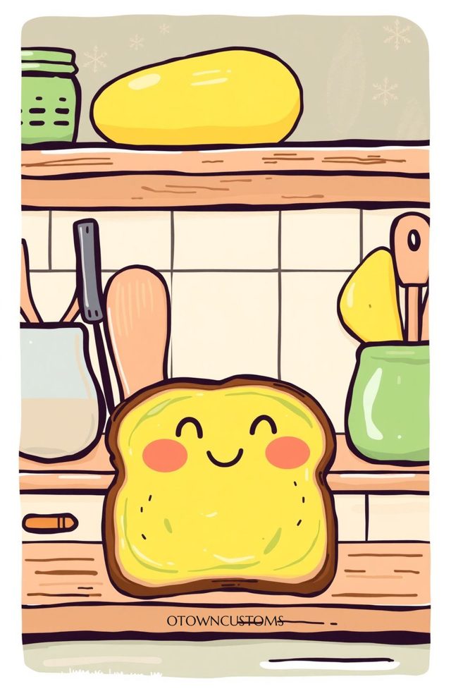 Kawaii Smiling Avocado Toast