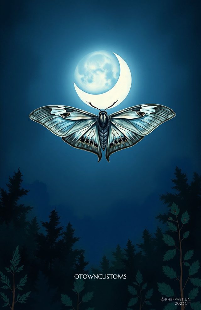 Dark Fantasy Celestial Moon Moth