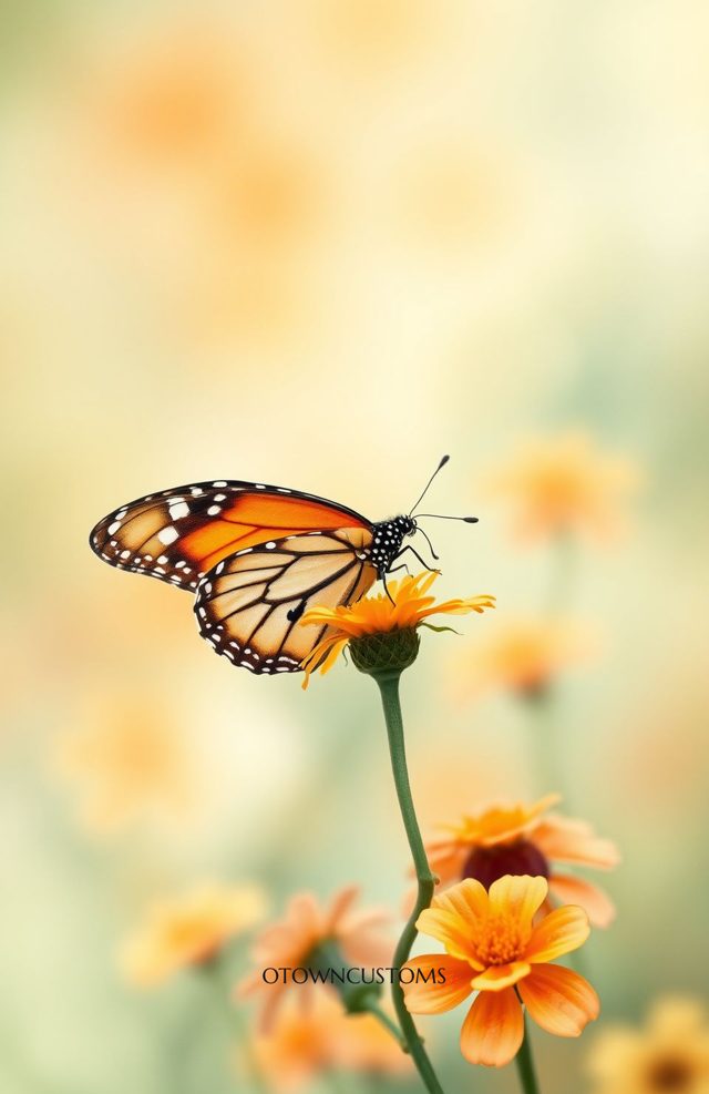 Soft Focus Monarch Butterfly Garden