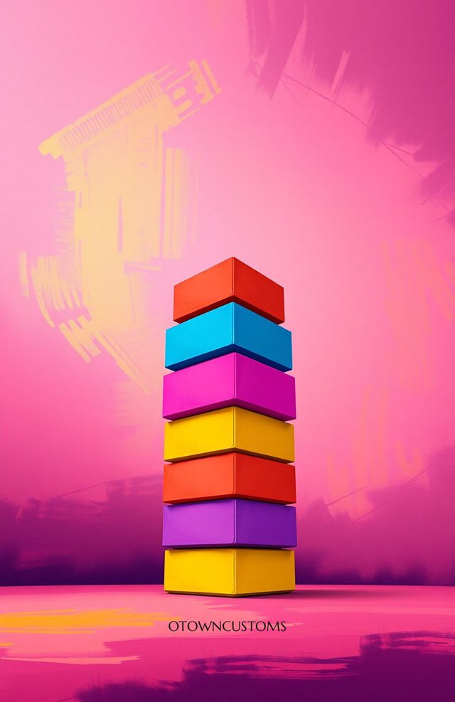 Abstract Geometric Retro Dreamscape