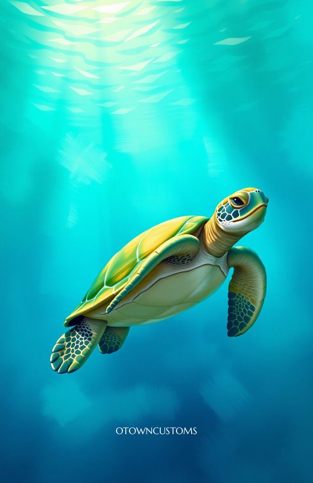 Vibrant Sea Turtle Voyage
