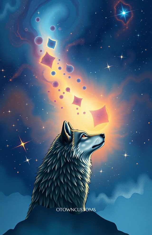 Dreamy Nebula Wolf Galactic Guardian