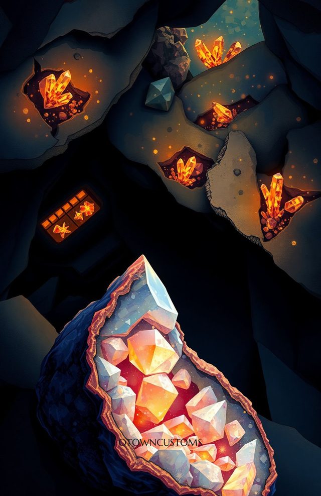 Gemstone Cave Crystal Geode Mineral