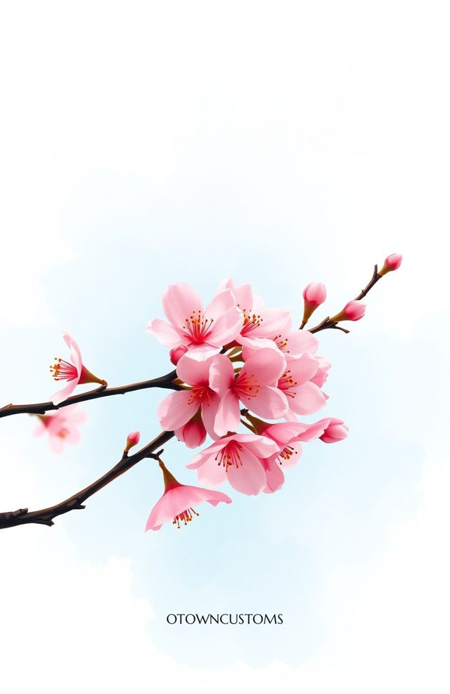 Realistic Floral Sakura Cherry Bloom