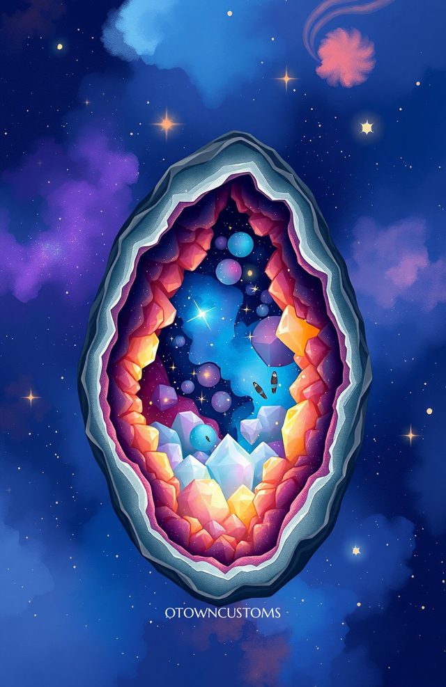Galaxy Crystal Geode Sparkle