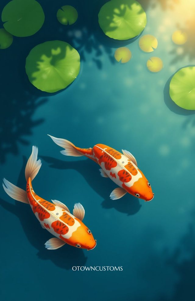 Serene Koi Pond Nature